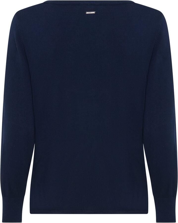 Laura Scott Gebreide trui lichte overgangstrui met boothals