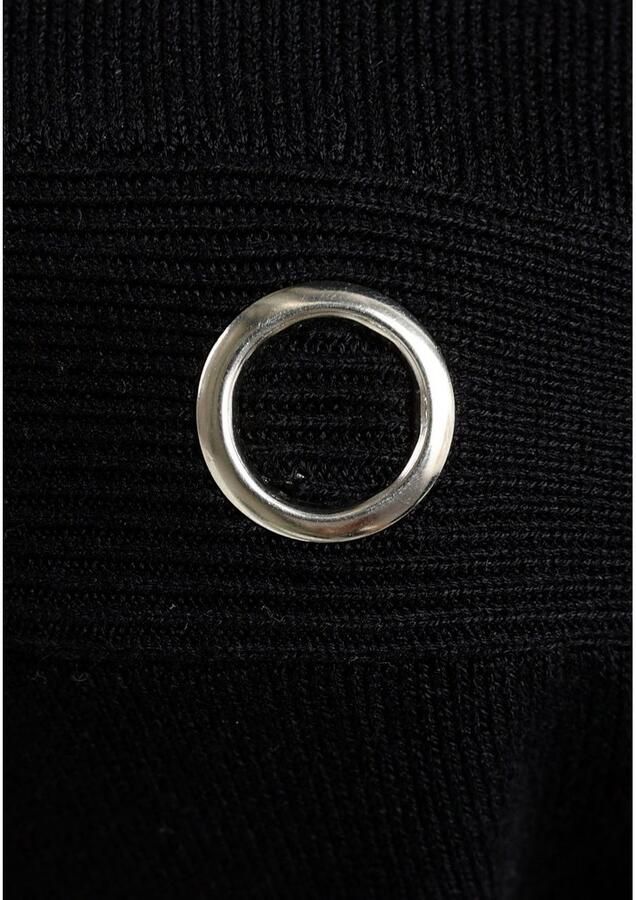 Laura Scott Gebreide trui met 3 4 mouwen en klinknageldetail