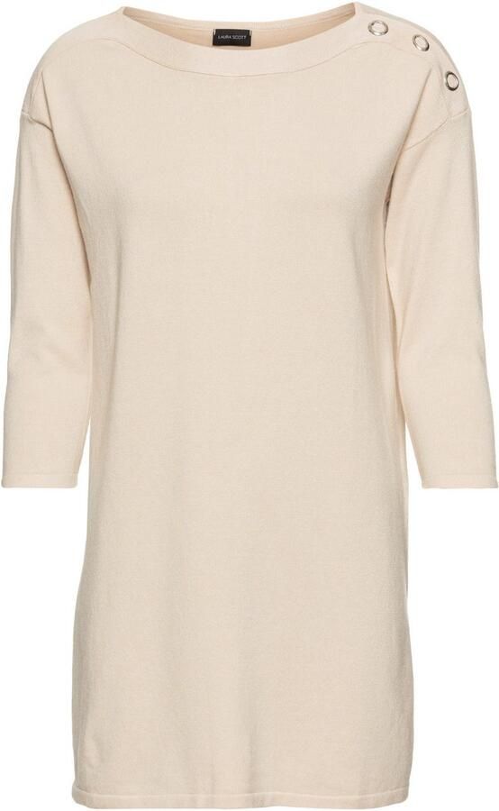 Laura Scott Gebreide trui met 3 4 mouwen en klinknageldetail - Foto 5