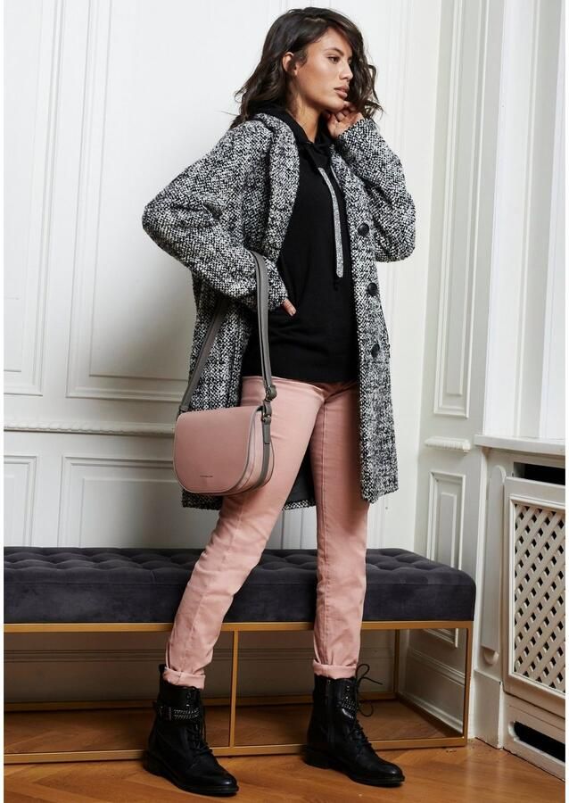 Laura Scott Gebreide trui met capuchon en glinsterende banden - Foto 8