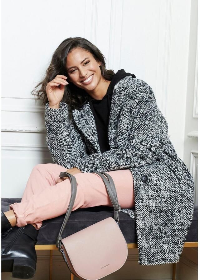 Laura Scott Gebreide trui met capuchon en glinsterende banden - Foto 3