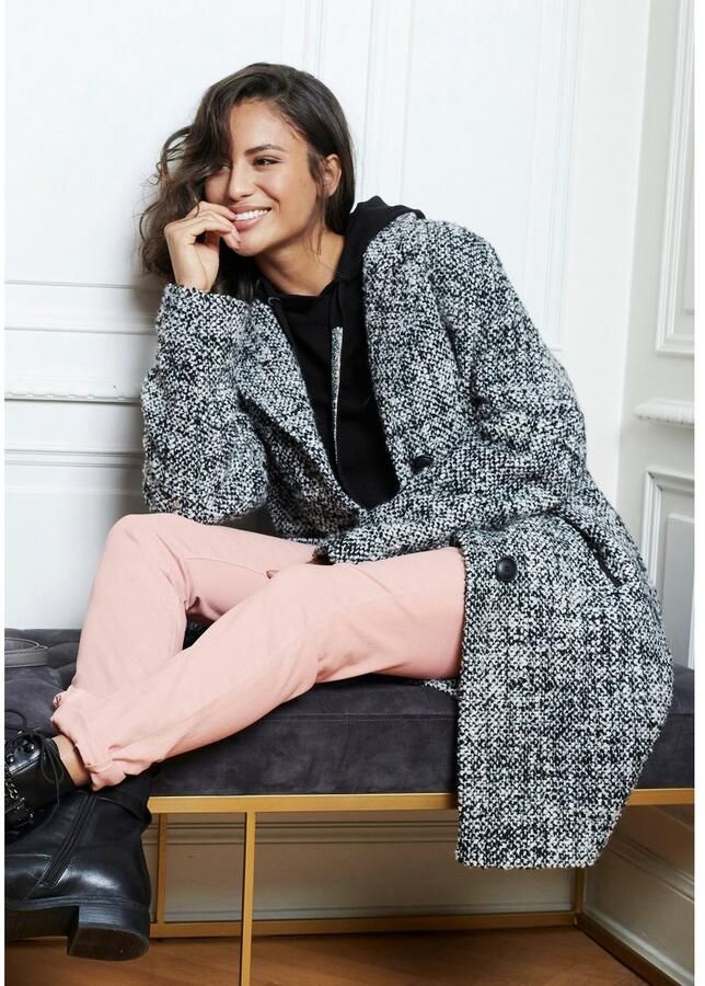 Laura Scott Gebreide trui met capuchon en glinsterende banden - Foto 2