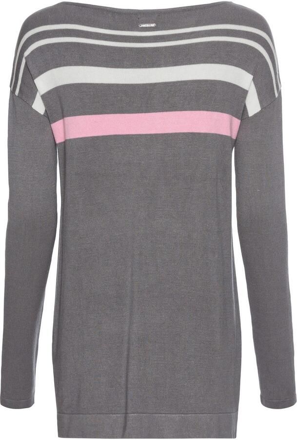 Laura Scott Gebreide trui met een streepdessin en glinstersteentjes - Foto 6