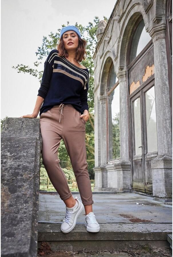 Laura Scott Gebreide trui met een streepdessin en glinstersteentjes - Foto 6