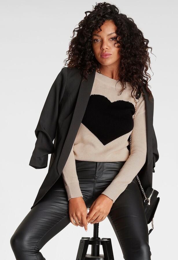 Laura Scott Gebreide trui met hart-breimotief - Foto 9