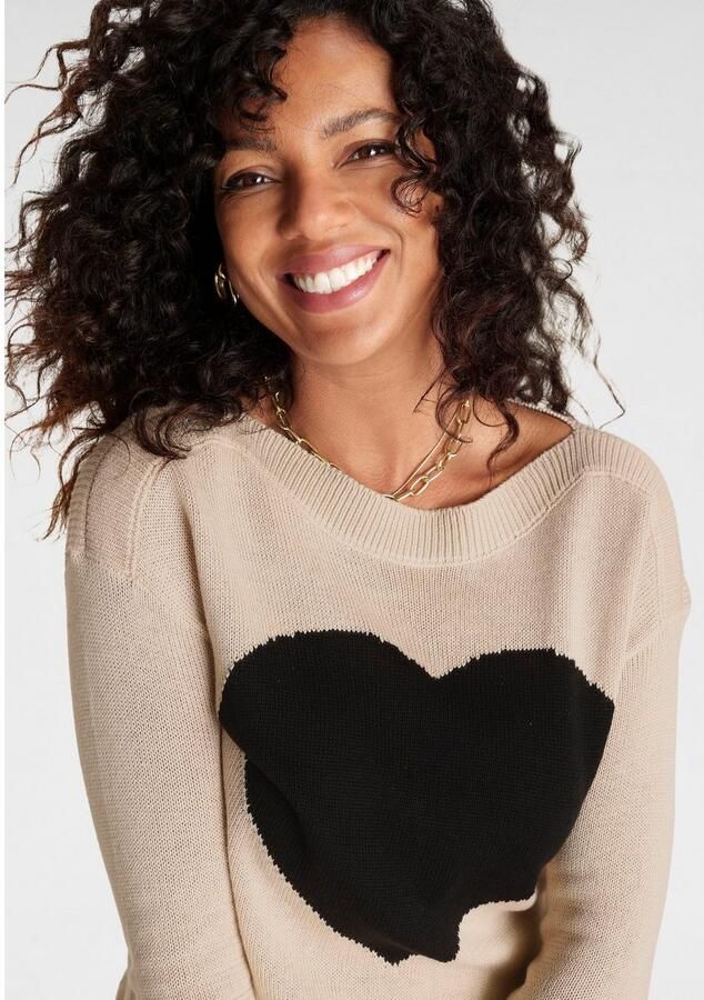 Laura Scott Gebreide trui met hart-breimotief - Foto 4