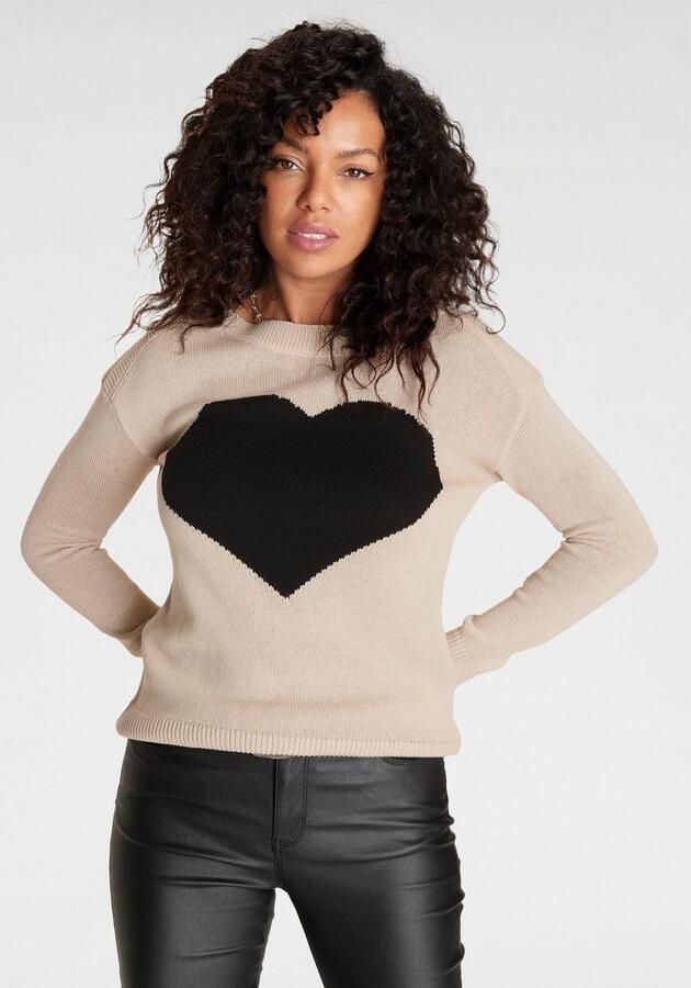 Laura Scott Gebreide trui met hart-breimotief - Foto 5