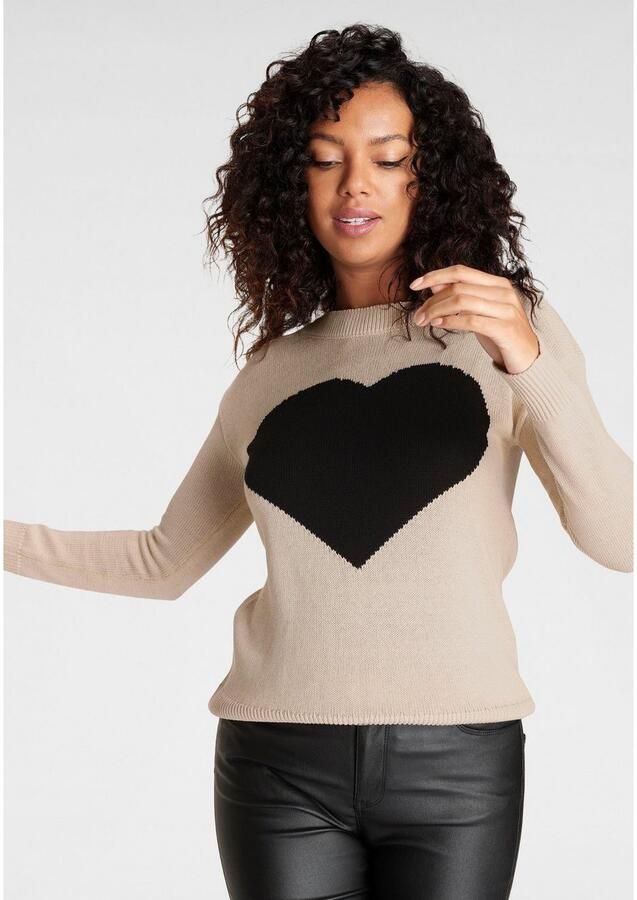 Laura Scott Gebreide trui met hart-breimotief - Foto 2