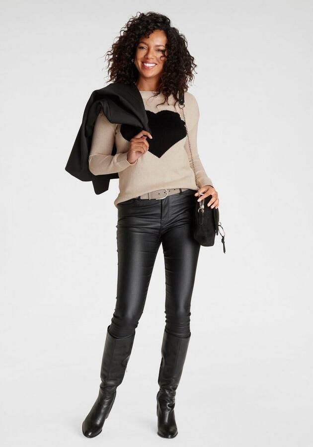 Laura Scott Gebreide trui met hart-breimotief - Foto 7