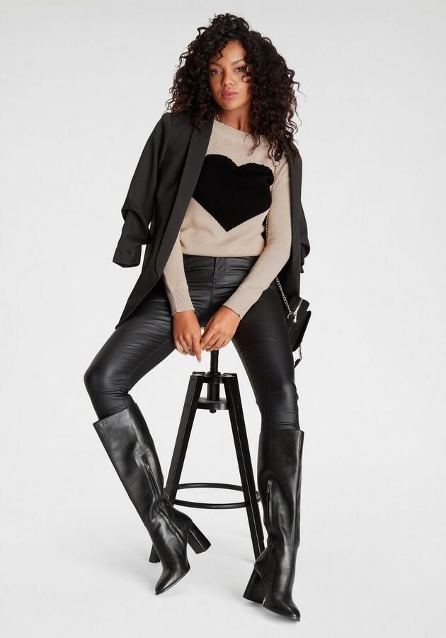 Laura Scott Gebreide trui met hart-breimotief - Foto 8