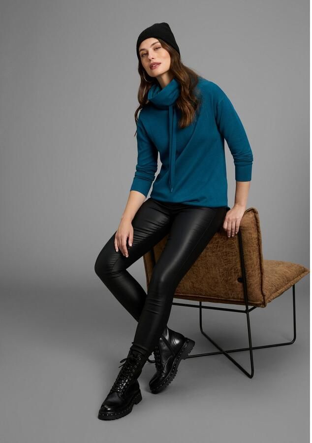 Laura Scott Gebreide trui Overgangstrui in casual vorm met sjaalkraag - Foto 2