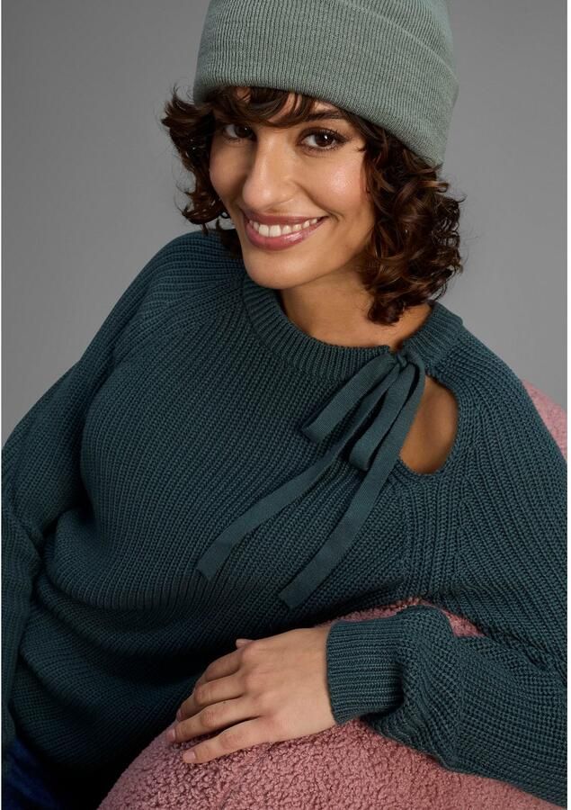 Laura Scott Gebreide trui Overgangstrui met strikdetail en Cut Out NIEUWE COLLECTIE - Foto 2