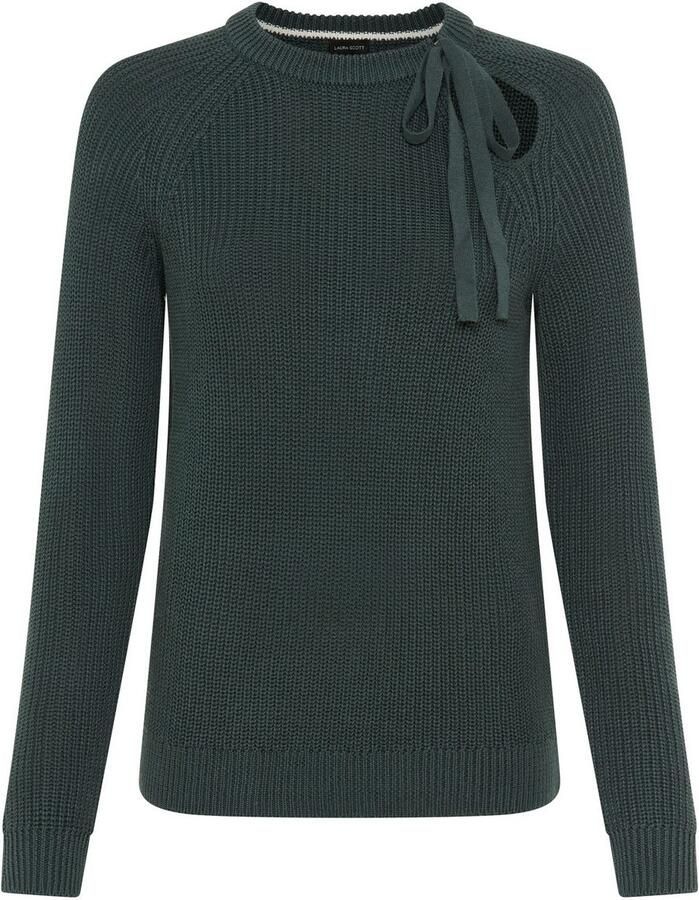 Laura Scott Gebreide trui Overgangstrui met strikdetail en Cut Out NIEUWE COLLECTIE