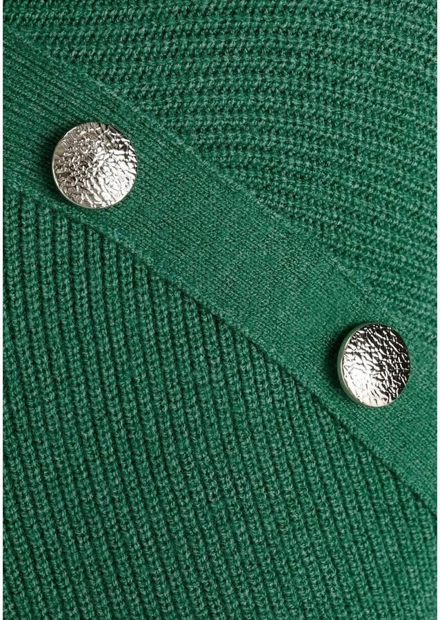 Laura Scott Gebreide trui zacht winterbreisel met knoopdetail en opstaande kraag - Foto 2