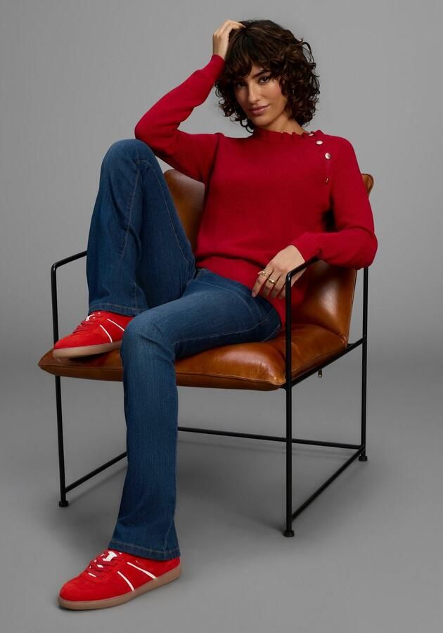 Laura Scott Gebreide trui zacht winterbreisel met kraag en knopen nieuwe collectie - Foto 4