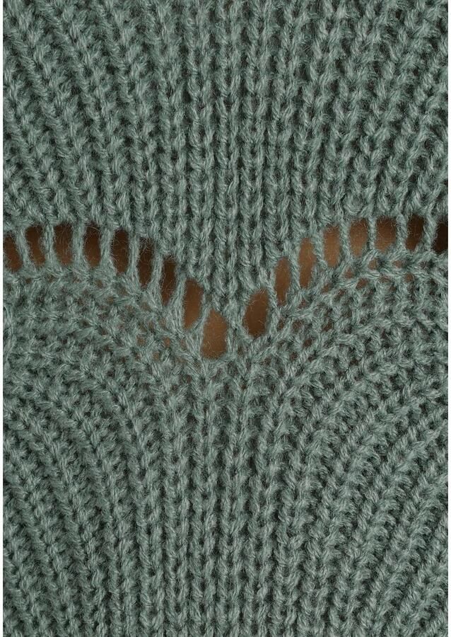 Laura Scott Gebreide trui zachte overgangsbreisel met v-neck en trendy ajourpatroon - Foto 2