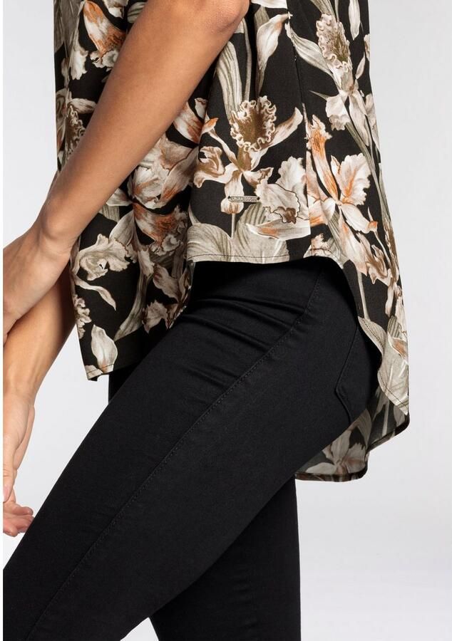 Laura Scott Gedessineerde blouse met een asymmetrische zoom - Foto 3