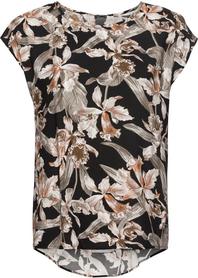 Laura Scott Gedessineerde blouse met een asymmetrische zoom