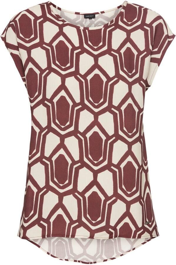 Laura Scott Gedessineerde blouse met een asymmetrische zoom - Foto 7