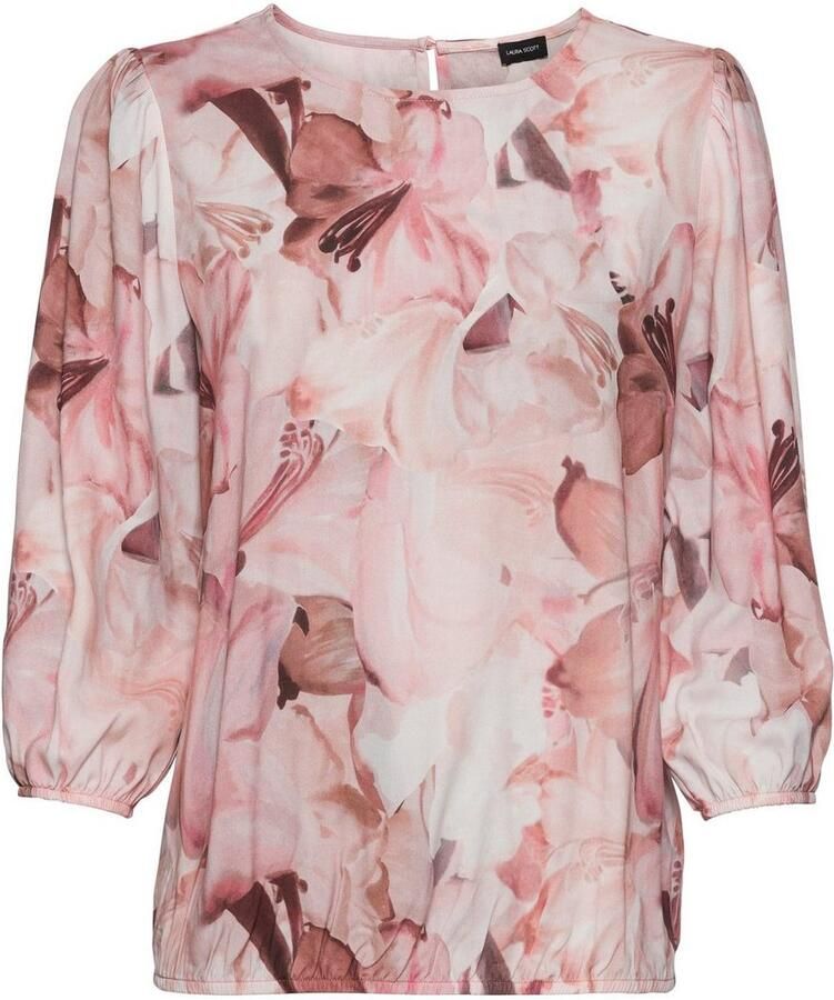 Laura Scott Gedessineerde blouse met elegante bloemenprint