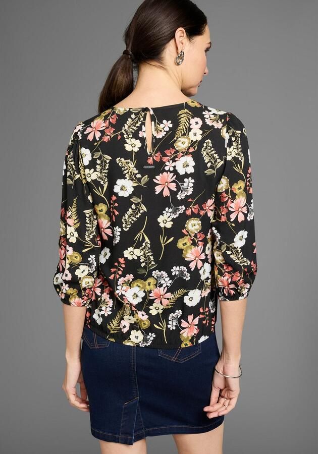 Laura Scott Gedessineerde blouse met elegante bloe print - Foto 4