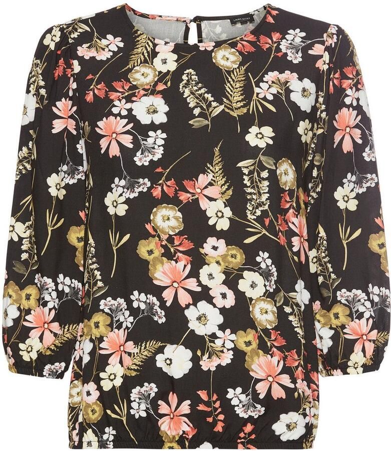 Laura Scott Gedessineerde blouse met elegante bloe print