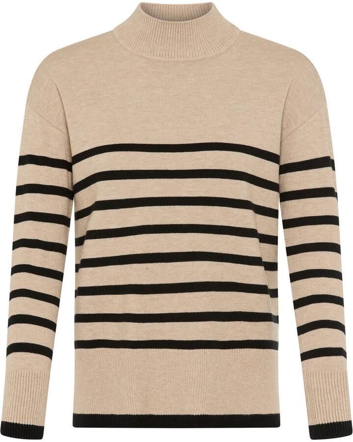 Laura Scott Gestreepte trui zacht winterbreisel met zijspliten nieuwe collectie