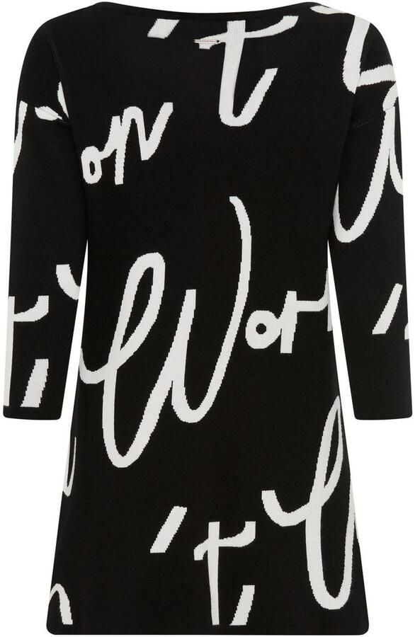 Laura Scott Jacquardtrui Fijn gebreide trui met vrouwelijke Lettering - Foto 5