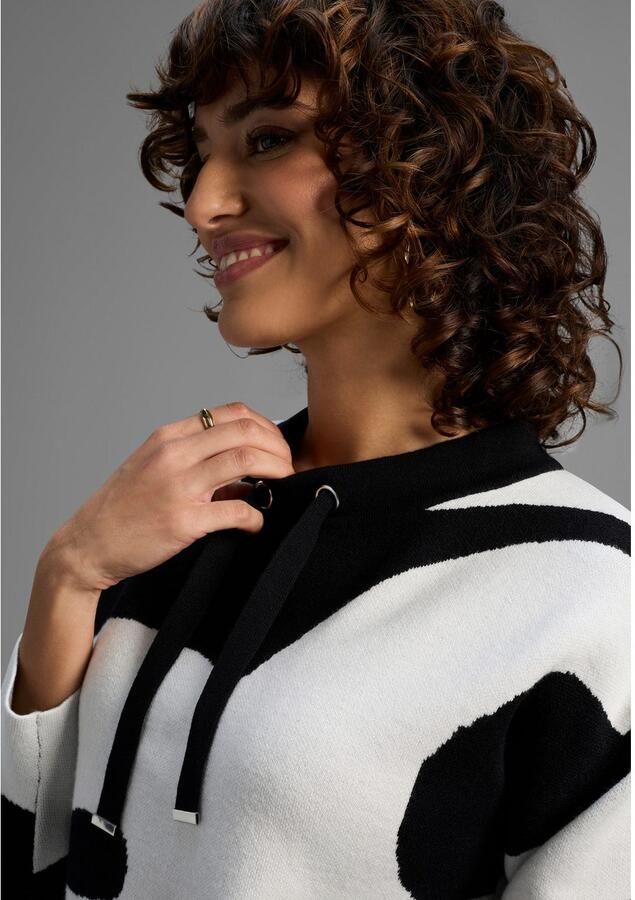 Laura Scott Jacquardtrui zacht winterbreisel met patroon en strikbanden nieuwe collectie - Foto 2