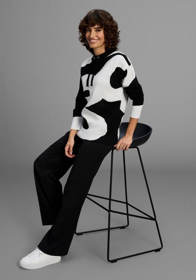 Laura Scott Jacquardtrui zacht winterbreisel met patroon en strikbanden nieuwe collectie - Foto 5