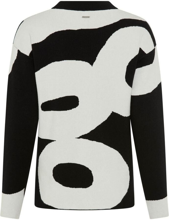 Laura Scott Jacquardtrui zacht winterbreisel met patroon en strikbanden nieuwe collectie