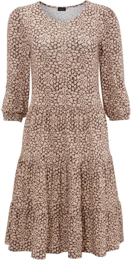 Laura Scott Jerseyjurk feestelijke gelegenheden getailleerde pasvorm met volant-jurkzoom - Foto 10