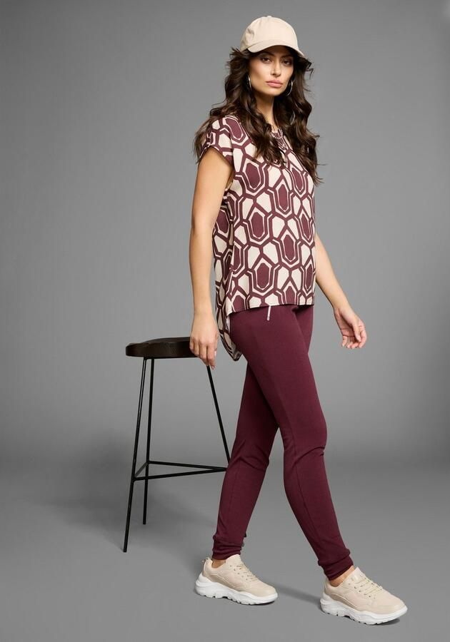 Laura Scott Gedessineerde blouse met een asymmetrische zoom - Foto 3