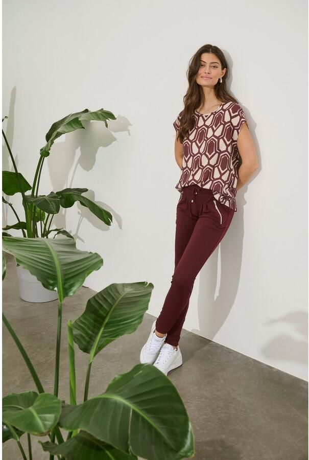 Laura Scott Gedessineerde blouse met een asymmetrische zoom - Foto 5