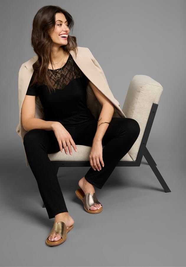 Laura Scott Jumpsuit met kantinzet & comfortabele elastische tailleband - Foto 3