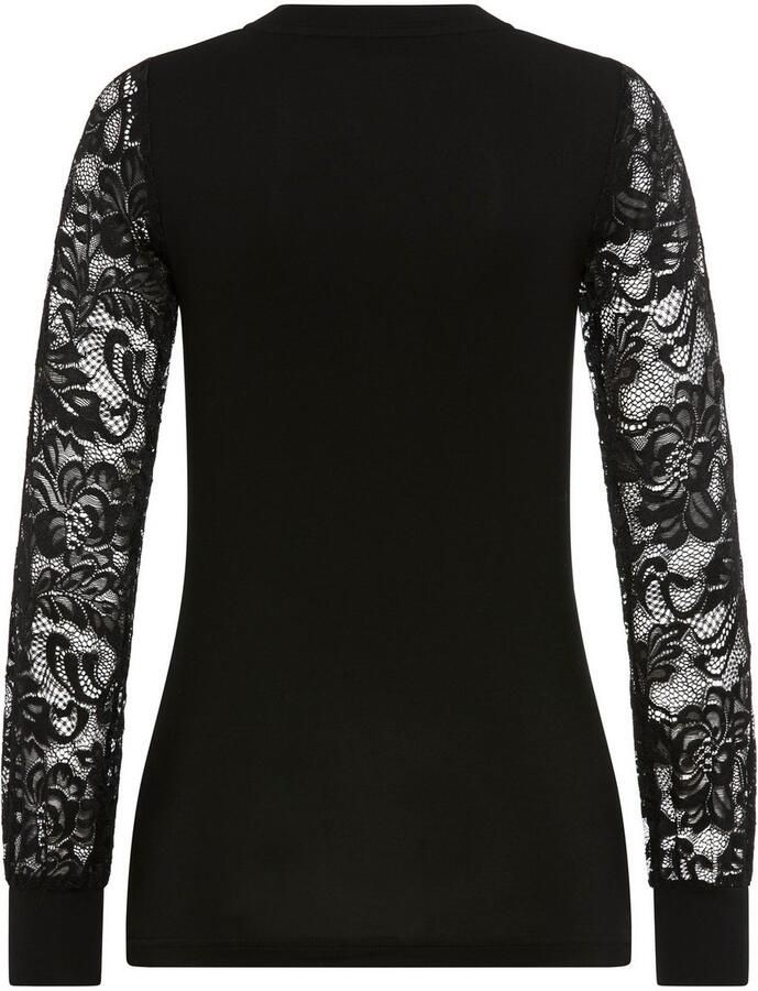 Laura Scott Kanten shirt met edel kant in mouwen en halslijn nieuwe collectie - Foto 6