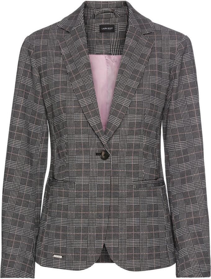 Laura Scott Korte blazer in trendy ruitjeslook