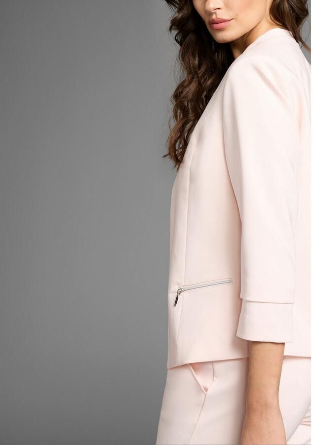 Laura Scott Korte blazer met sportieve ritszakken - Foto 3