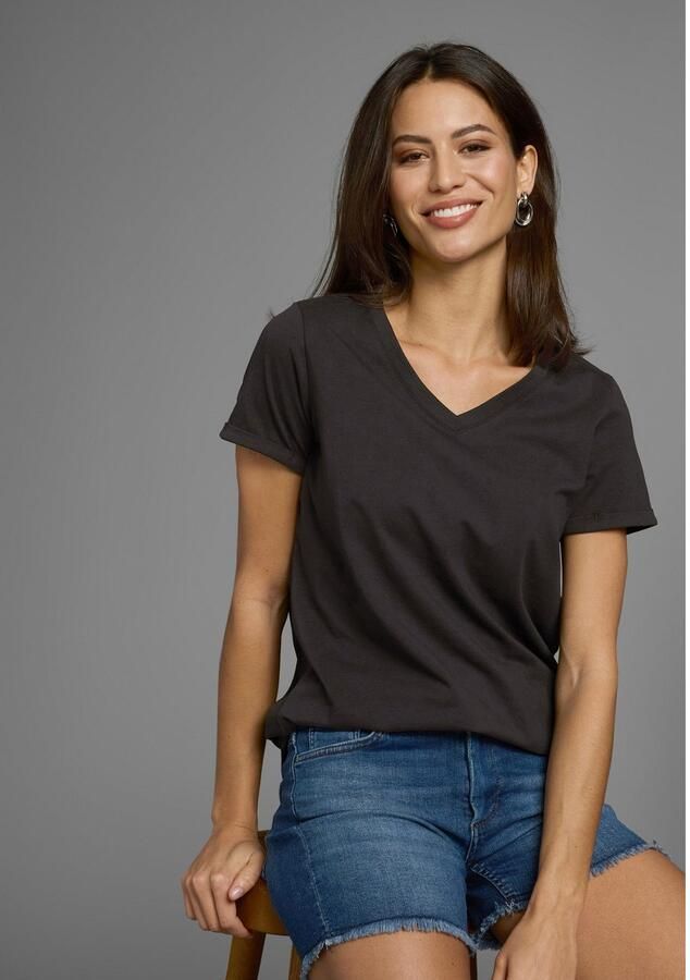 Laura Scott Lang shirt V-hals (2 stuks) - Foto 2