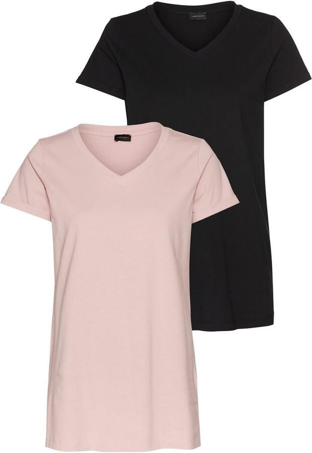 Laura Scott Lang shirt V-hals (2 stuks) - Foto 7