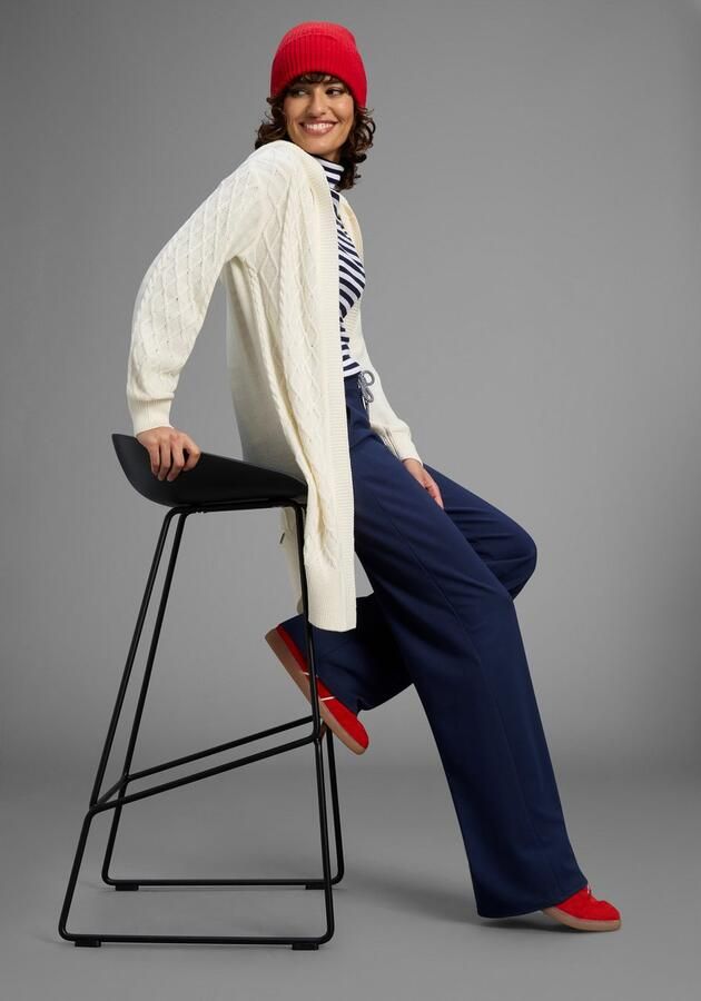 Laura Scott Lang vest Overgangsbreisel met capuchon en kabelbreisel NIEUWE COLLECTIE - Foto 4