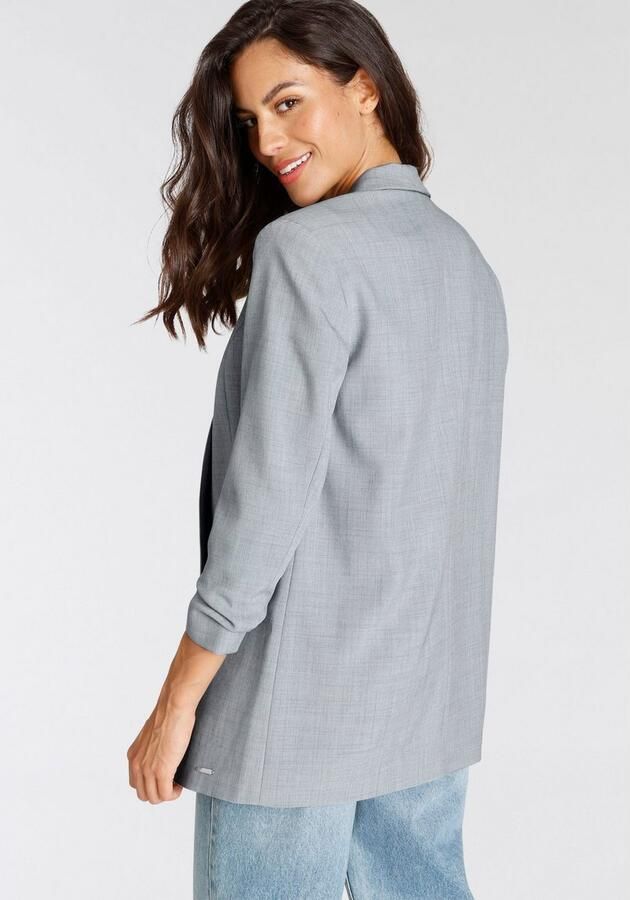 Laura Scott Lange blazer met aangerimpelde mouwen - Foto 4