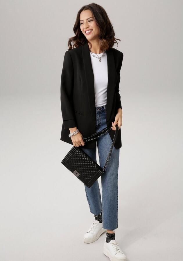 Laura Scott Lange blazer met aangerimpelde mouwen - Foto 5