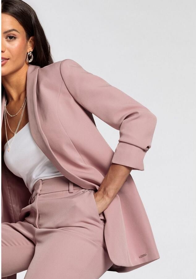 Laura Scott Lange blazer met aangerimpelde mouwen - Foto 4