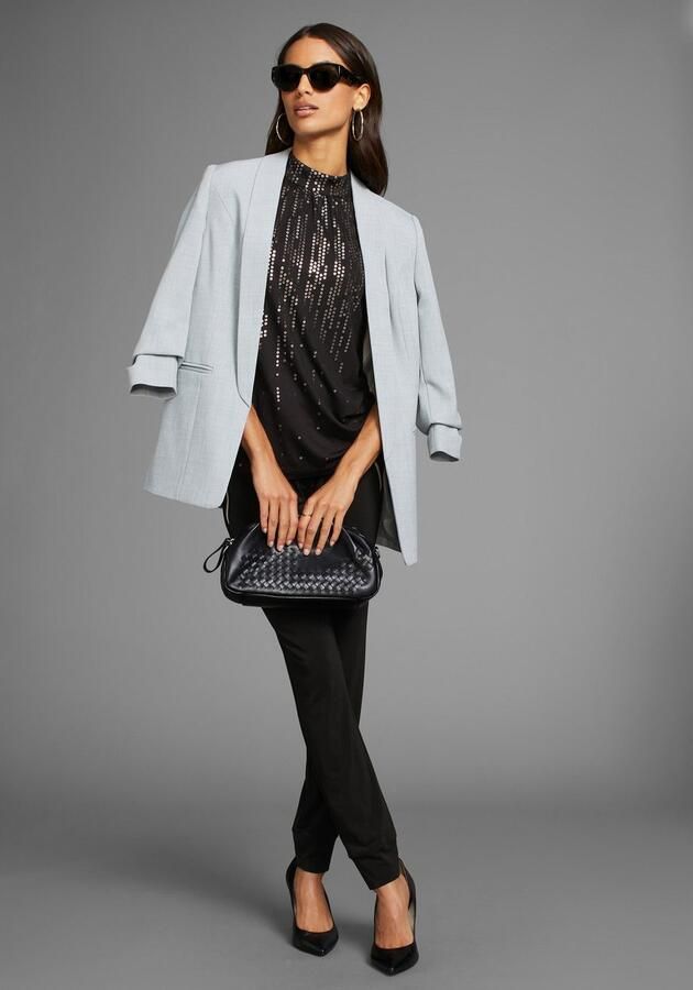 Laura Scott Shirttop met paillettenprint