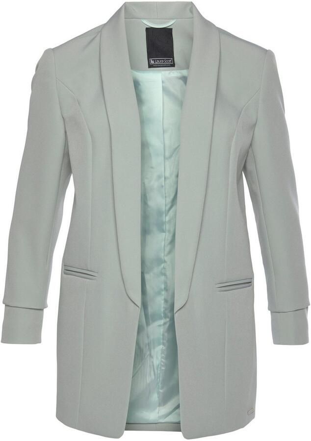 Laura Scott Lange blazer met aangerimpelde mouwen