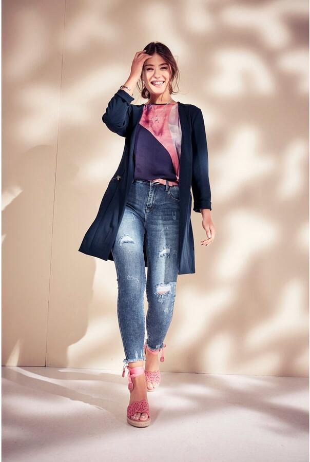 Laura Scott Lange blazer met ritssluitingen - Foto 8