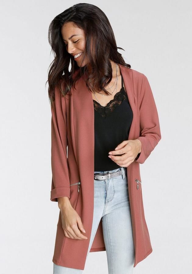 Laura Scott Lange blazer met ritssluitingen - Foto 3