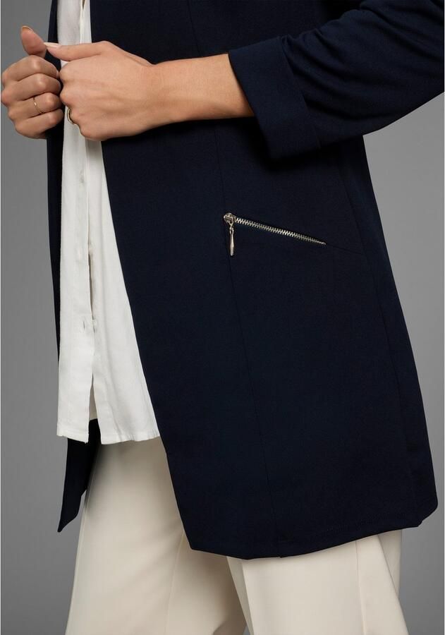 Laura Scott Lange blazer met ritssluitingen - Foto 4