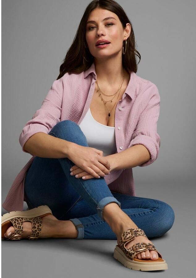 Laura Scott Lange blouse in musselin-kwaliteit - Foto 4